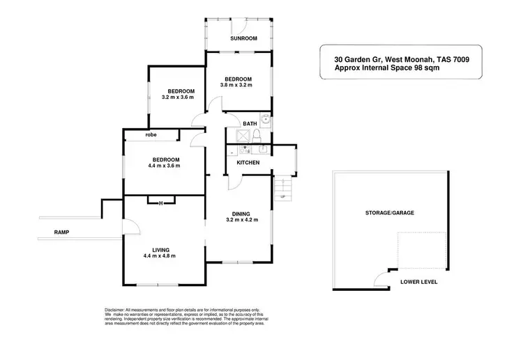 Floorplan of Homely house listing, 30 Garden Grove, West Moonah TAS 7009