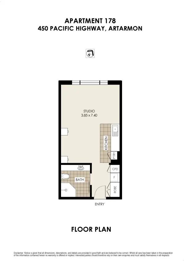 Floorplan of Homely unit listing, 178/450 Pacific Highway, Artarmon NSW 2064