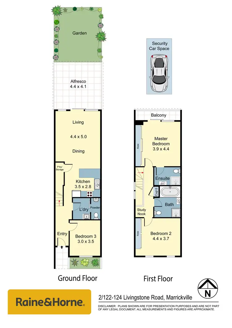 Floorplan of Homely townhouse listing, 2/124 Livingstone Road, Marrickville NSW 2204