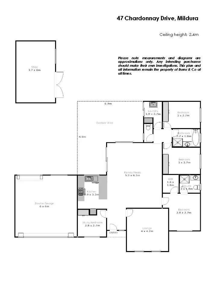 Floorplan of Homely house listing, 47 Chardonnay Drive, Mildura VIC 3500
