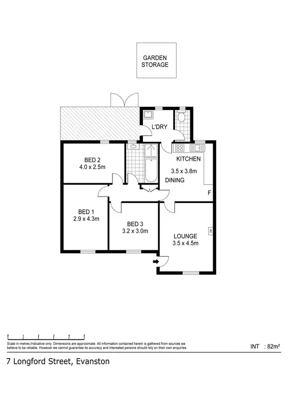 Floorplan of Homely house listing, 7 Longford Street, Evanston SA 5116