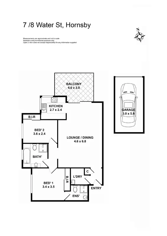 Floorplan of Homely apartment listing, 7/8-12 Water Street, Hornsby NSW 2077