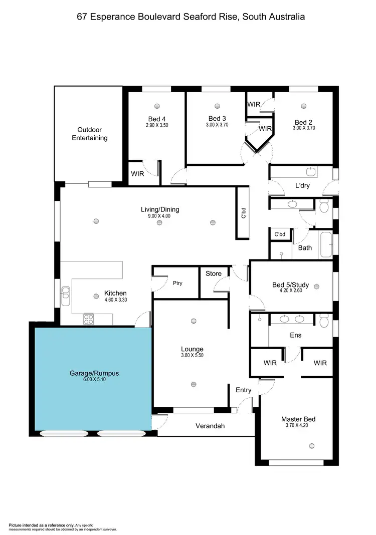 Floorplan of Homely house listing, 67 Esperance Boulevard, Seaford Rise SA 5169