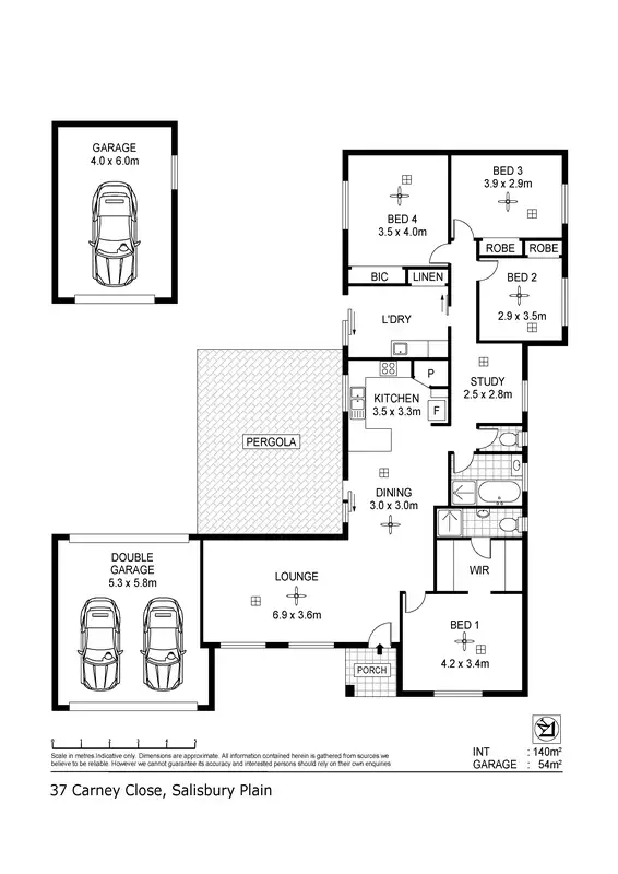 Floorplan of Homely house listing, 37 Carney Close, Salisbury Plain SA 5109