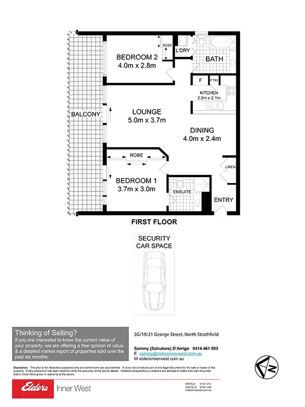 Floorplan of Homely unit listing, 5G/19-21 George Street, North Strathfield NSW 2137