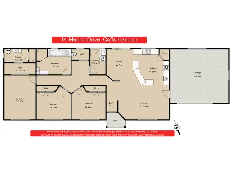 Floorplan of Homely house listing, 14 Merino Drive, Coffs Harbour NSW 2450