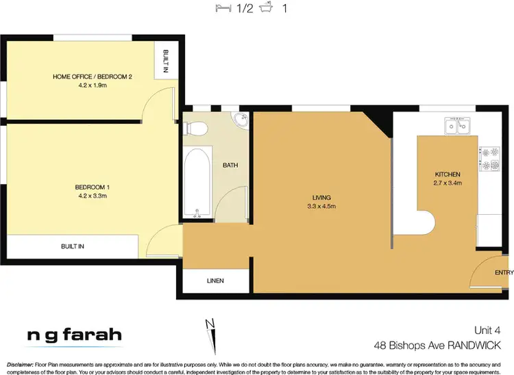 Floorplan of Homely apartment listing, 4/48 Bishops Avenue, Randwick NSW 2031