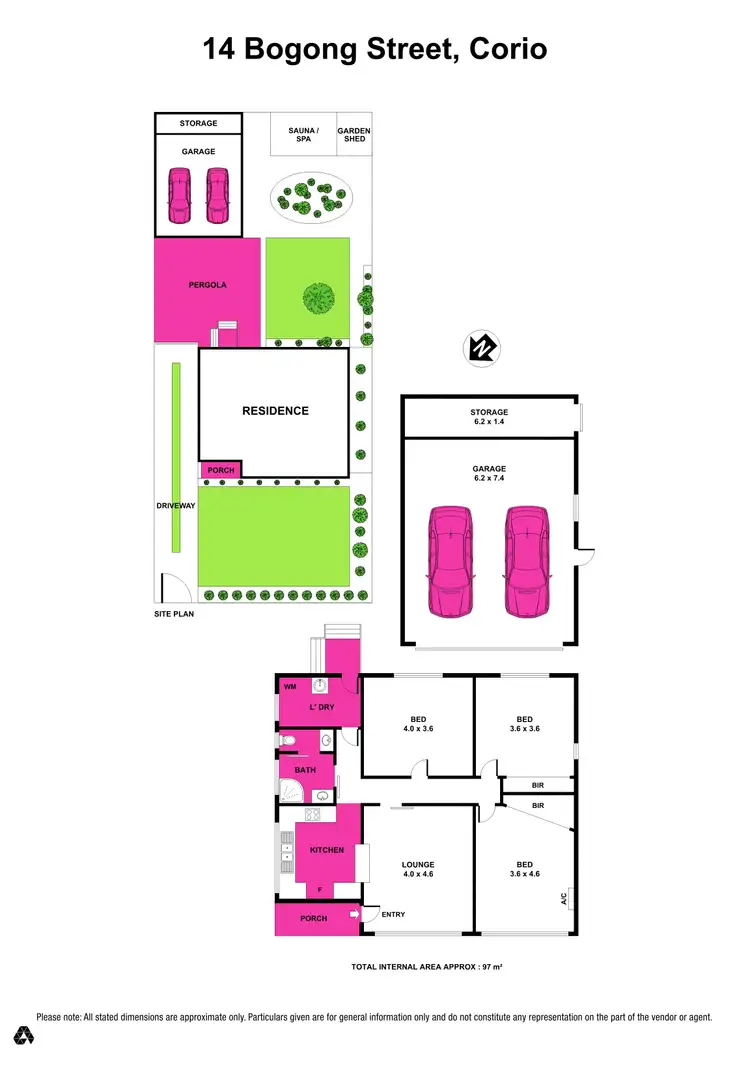 Floorplan of Homely house listing, 14 Bogong Street, Corio VIC 3214