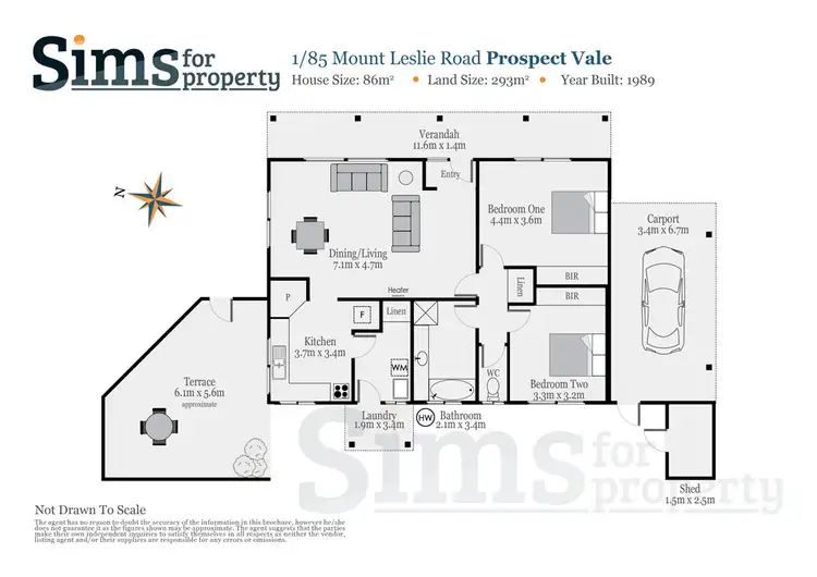 Floorplan of Homely house listing, 1/85 Mount Leslie Road, Prospect Vale TAS 7250
