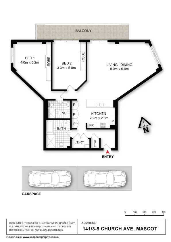 Floorplan of Homely unit listing, 141/3-9 Church Avenue, Mascot NSW 2020