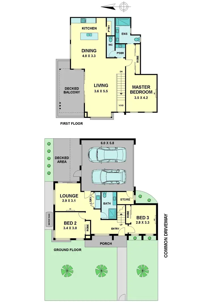 Floorplan of Homely townhouse listing, 1/26 Richardson Street, Essendon VIC 3040