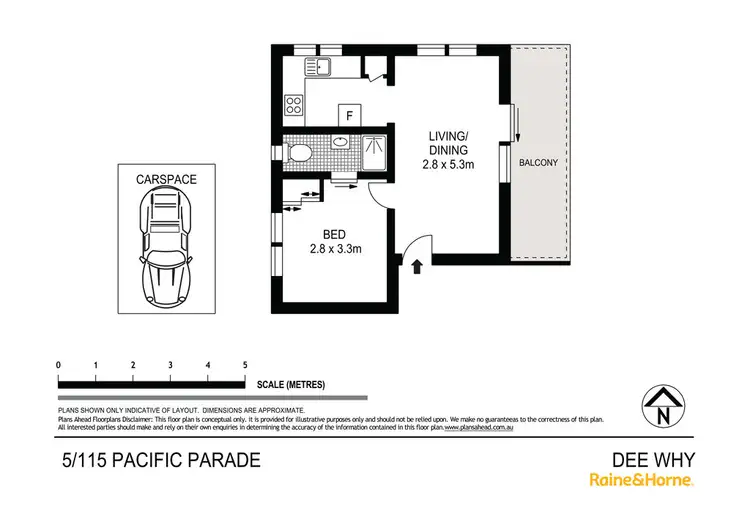 Floorplan of Homely unit listing, 5/115 Pacific Parade, Dee Why NSW 2099