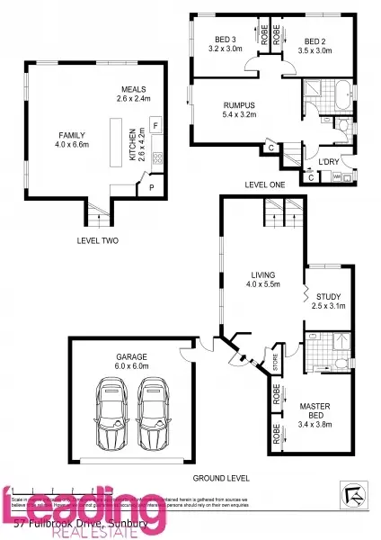 Floorplan of Homely house listing, 57 Fullbrook Drive, Sunbury VIC 3429