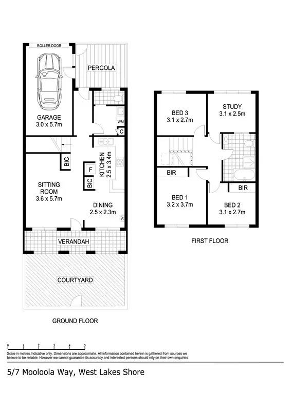 Floorplan of Homely townhouse listing, 5/7 Mooloola Way, West Lakes Shore SA 5020
