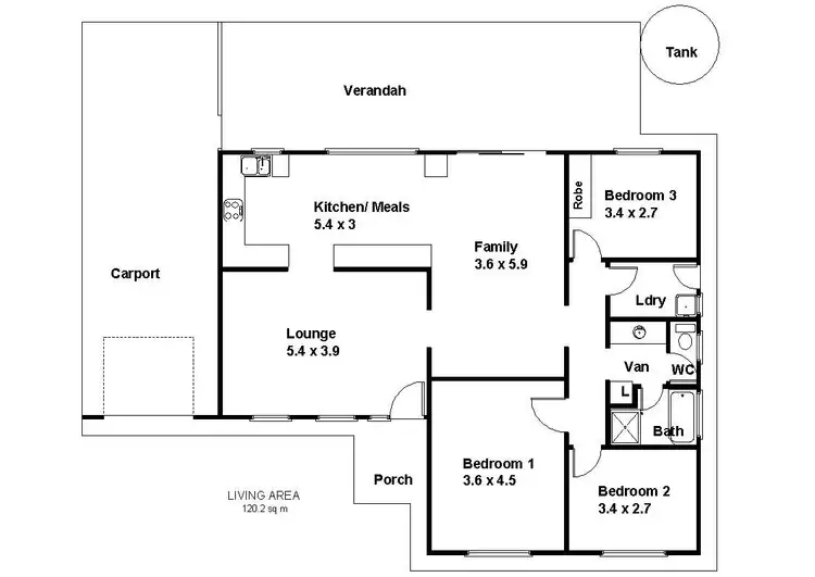 Floorplan of Homely house listing, 22 Murray Price Drive, Renmark SA 5341