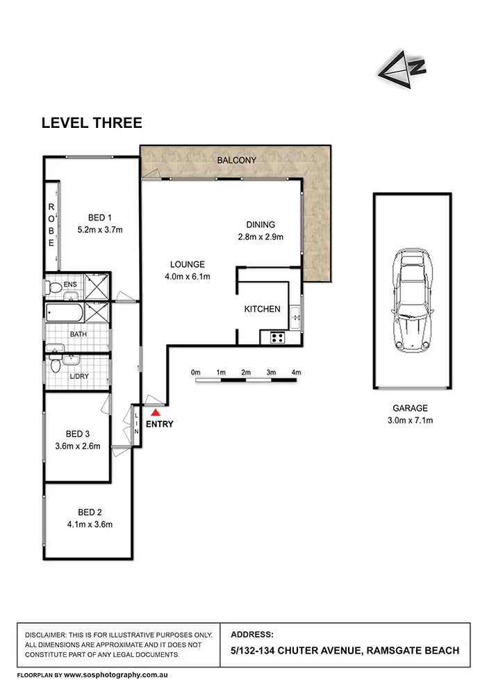 Floorplan of Homely unit listing, 5/132-134 Chuter Avenue, Ramsgate Beach NSW 2217
