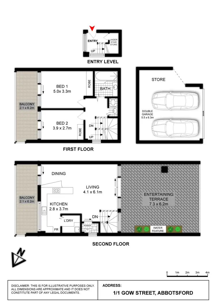 Floorplan of Homely townhouse listing, 1/1-5 Gow Street, Abbotsford NSW 2046