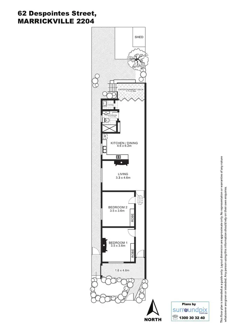 Floorplan of Homely house listing, 62 Despointes Street, Marrickville NSW 2204