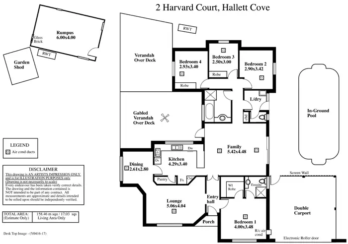 Floorplan of Homely house listing, 2 HARVARD COURT, Hallett Cove SA 5158