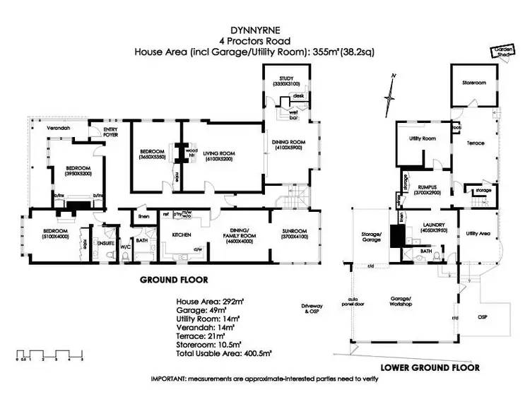 Floorplan of Homely house listing, 4 Proctors Road, Dynnyrne TAS 7005