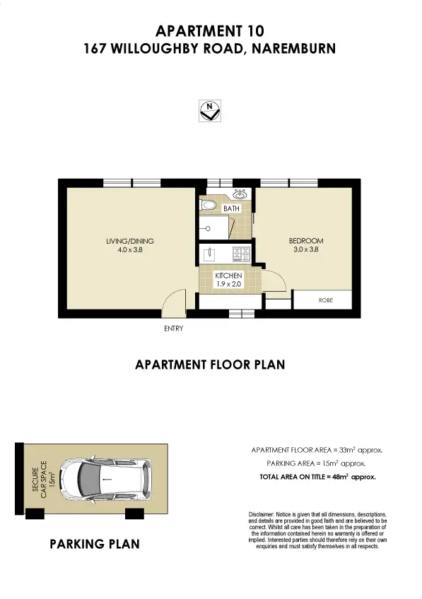 Floorplan of Homely apartment listing, 10/167 Willoughby Road, Naremburn NSW 2065