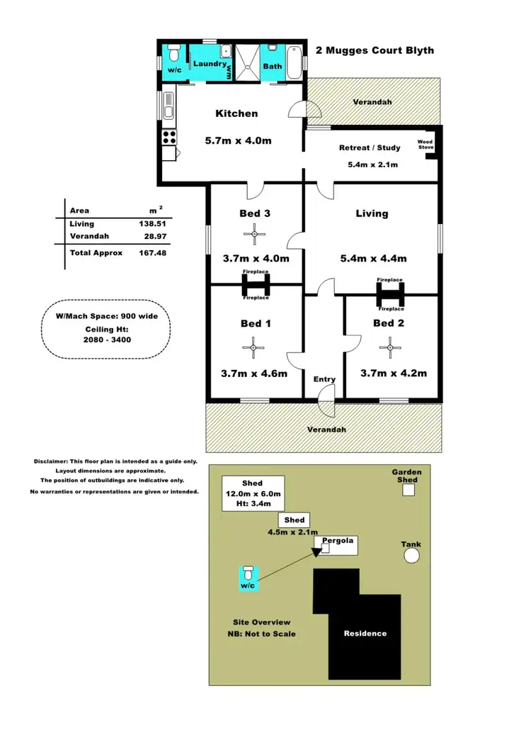 Floorplan of Homely house listing, 2 Mugges Court, Blyth SA 5462
