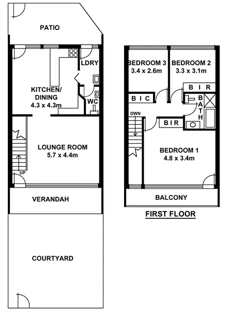 Floorplan of Homely townhouse listing, 19 Clegowie Street (known as 6/666 Burbridge Rd), West Beach SA 5024