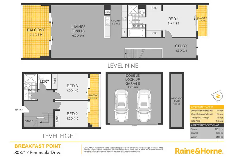Floorplan of Homely apartment listing, 808/17 Peninsula Drive, Breakfast Point NSW 2137