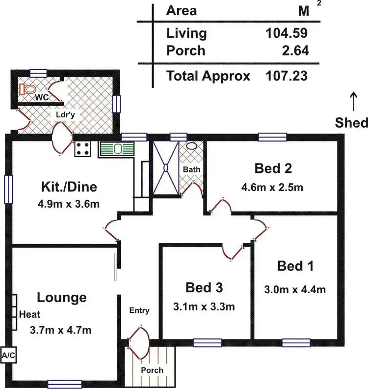Floorplan of Homely house listing, 10 Gurney Terrace, Enfield SA 5085
