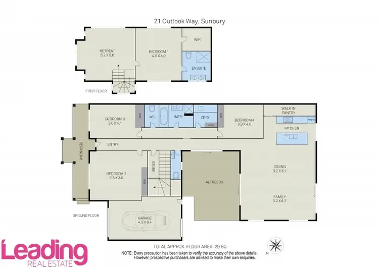 Floorplan of Homely house listing, 21 Outlook Way, Sunbury VIC 3429