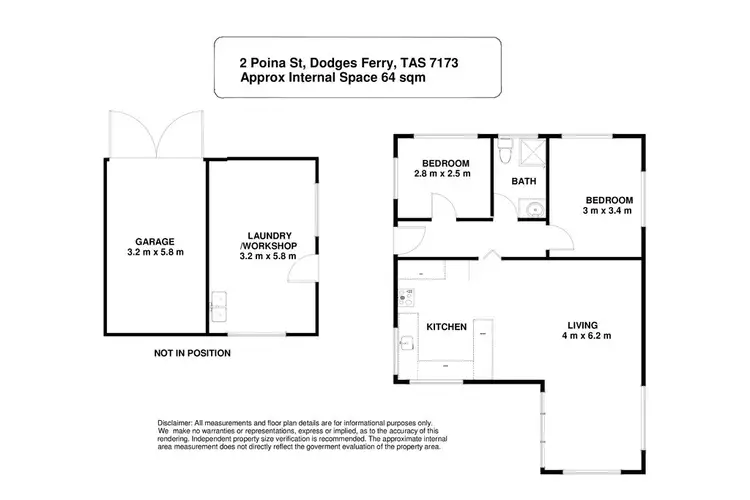 Floorplan of Homely house listing, 2 Poina Street, Dodges Ferry TAS 7173