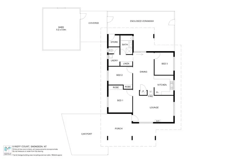 Floorplan of Homely house listing, 5 RIEFF COURT, Sadadeen NT 870