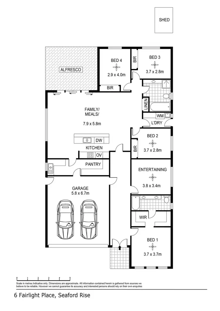 Floorplan of Homely house listing, 6 Fairlight Place, Seaford Rise SA 5169