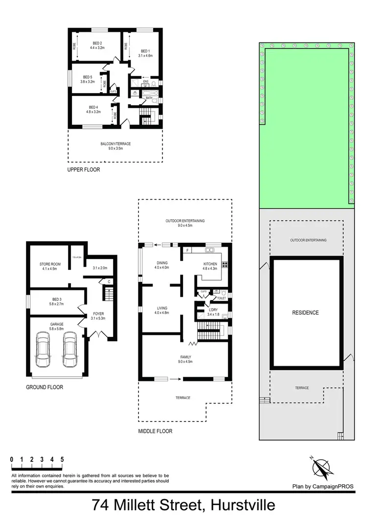 Floorplan of Homely house listing, 74 Millett St, Hurstville NSW 2220