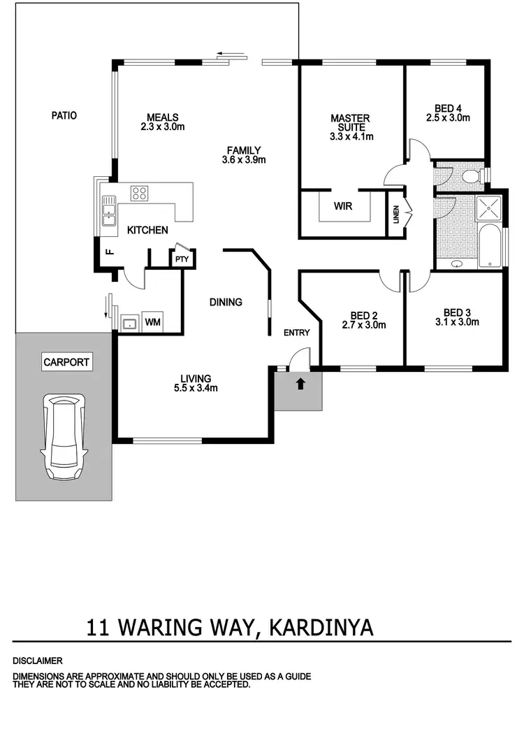 Floorplan of Homely house listing, 11 Waring Way, Kardinya WA 6163