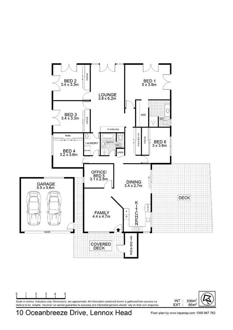 Floorplan of Homely house listing, 10 OCEAN BREEZE DRIVE, Lennox Head NSW 2478