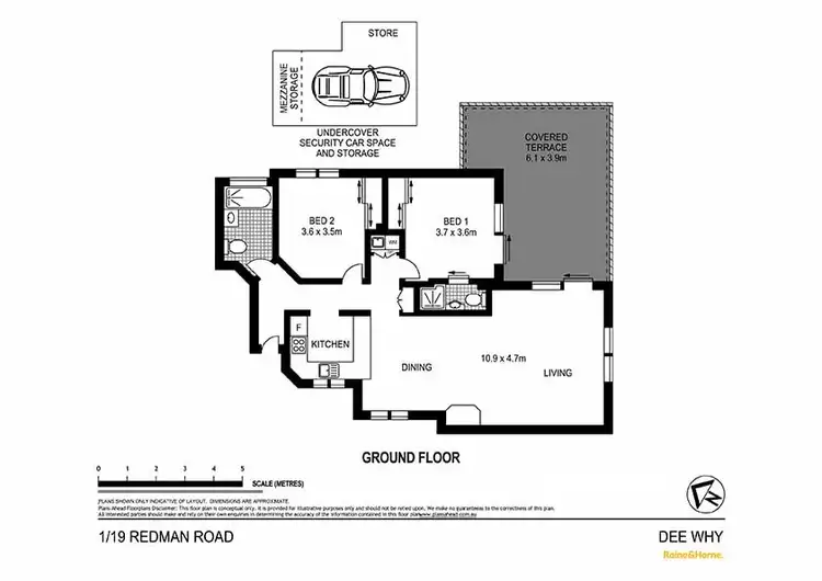 Floorplan of Homely unit listing, 1/19 Redman Road, Dee Why NSW 2099