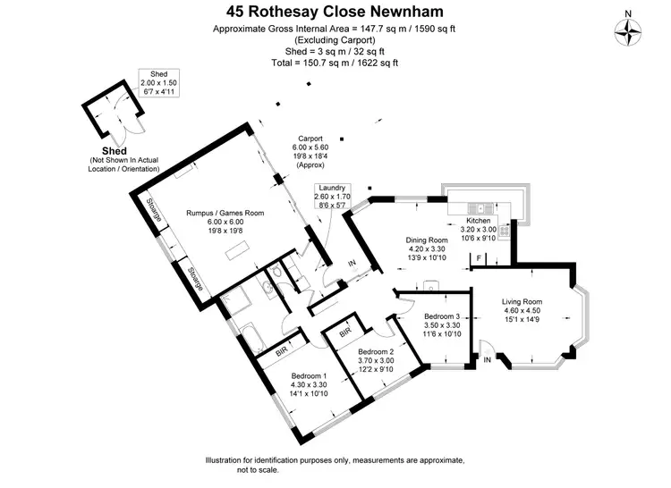 Floorplan of Homely house listing, 45 Rothesay Close, Newnham TAS 7248