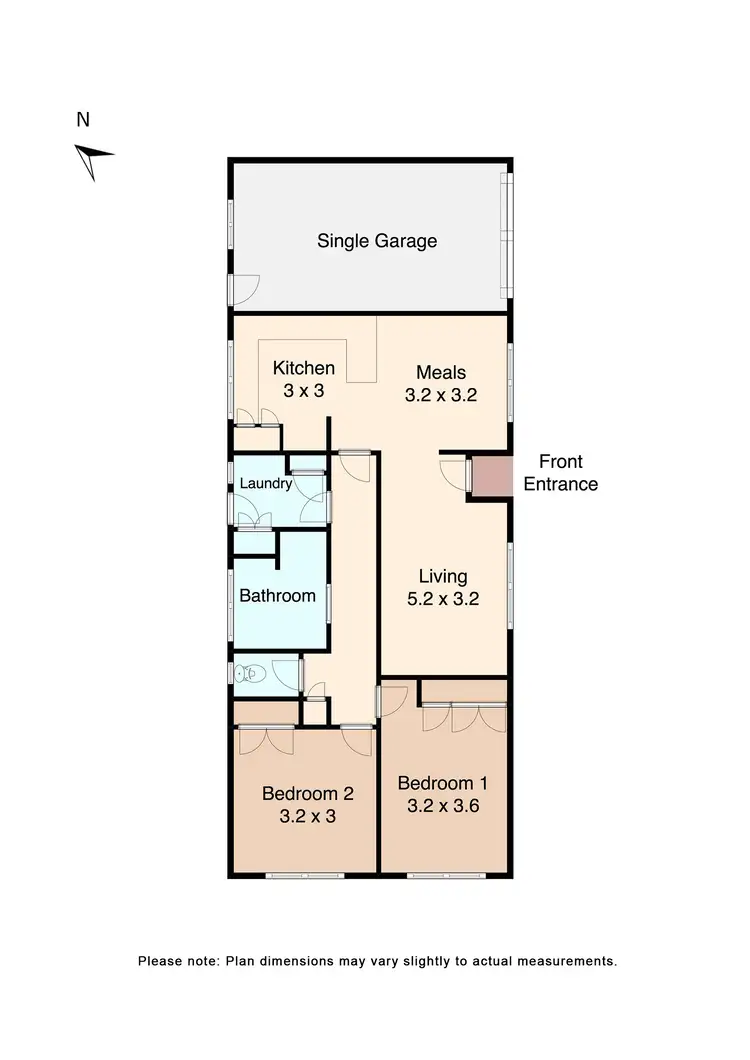 Floorplan of Homely house listing, Unit 2, 27 Clunes Road, Creswick VIC 3363