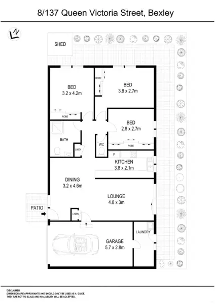 Floorplan of Homely villa listing, 8/137-143 Queen Victoria Street, Bexley NSW 2207