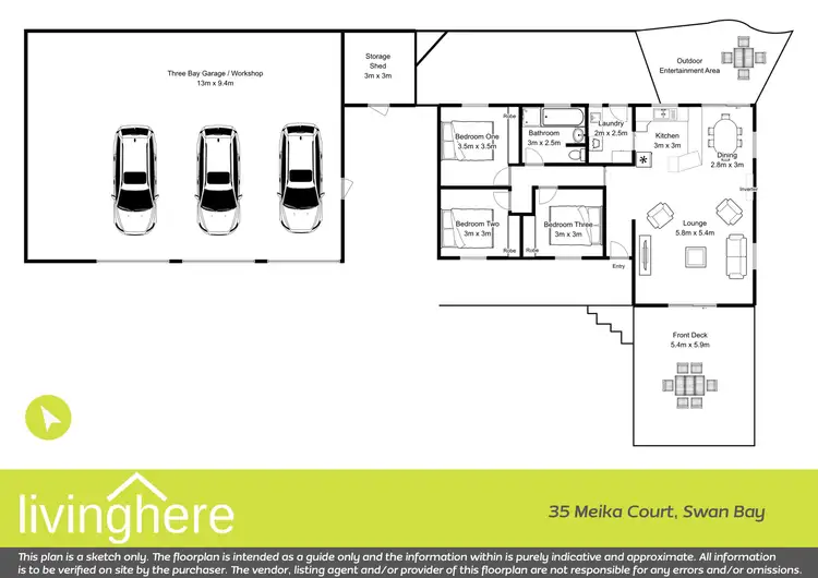 Floorplan of Homely house listing, 35 Meika Court, Swan Bay TAS 7252