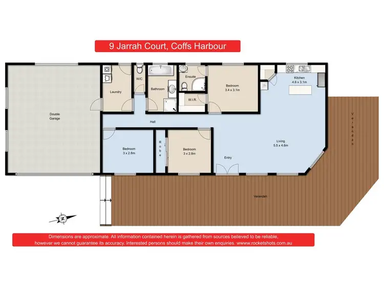 Floorplan of Homely house listing, 9 Jarrah Court, Coffs Harbour NSW 2450