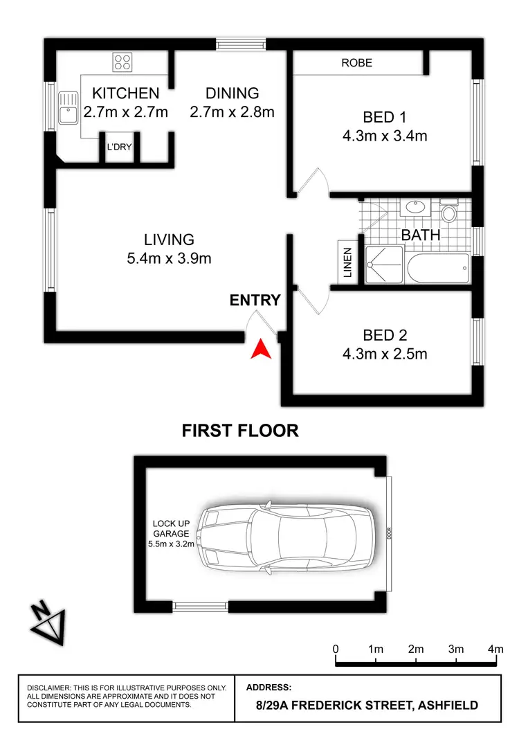 Floorplan of Homely apartment listing, 8/29a Frederick Street, Ashfield NSW 2131