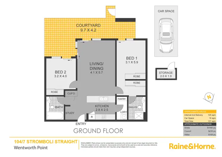 Floorplan of Homely apartment listing, 104/7 Stromboli Strait, Wentworth Point NSW 2127
