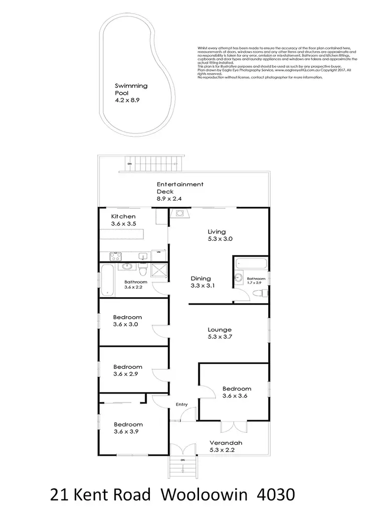 Floorplan of Homely house listing, 21 Kent Road, Wooloowin QLD 4030