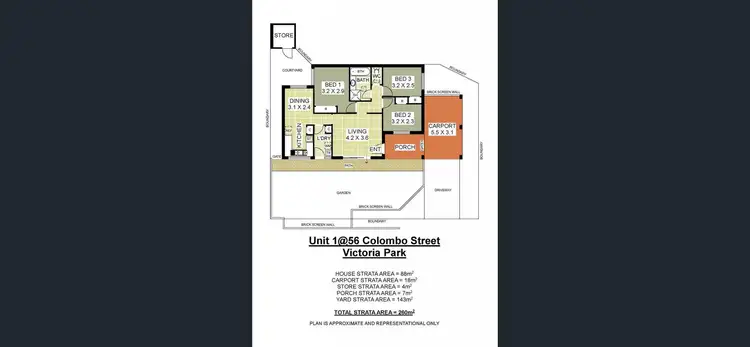 Floorplan of Homely townhouse listing, 1/56 Colombo Street, Victoria Park WA 6100