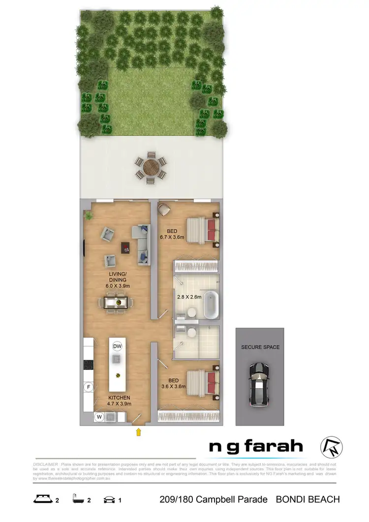 Floorplan of Homely apartment listing, 209/180-186 Campbell Parade, Bondi Beach NSW 2026