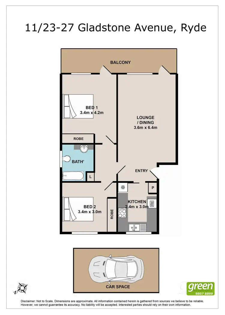 Floorplan of Homely unit listing, 11/23 Gladstone Ave, Ryde NSW 2112