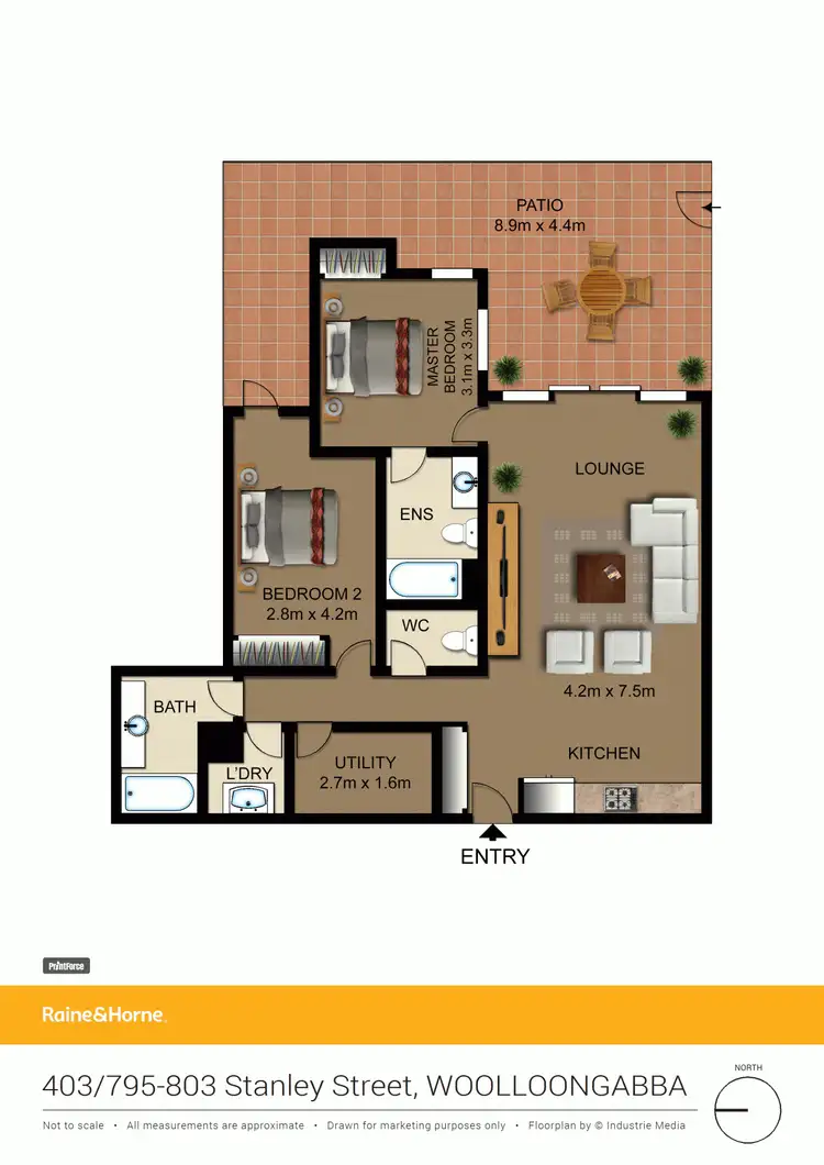Floorplan of Homely apartment listing, 403/803 Stanley street, Woolloongabba QLD 4102