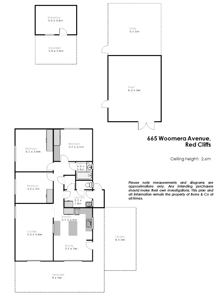 Floorplan of Homely house listing, 665 Woomera Avenue, Red Cliffs VIC 3496